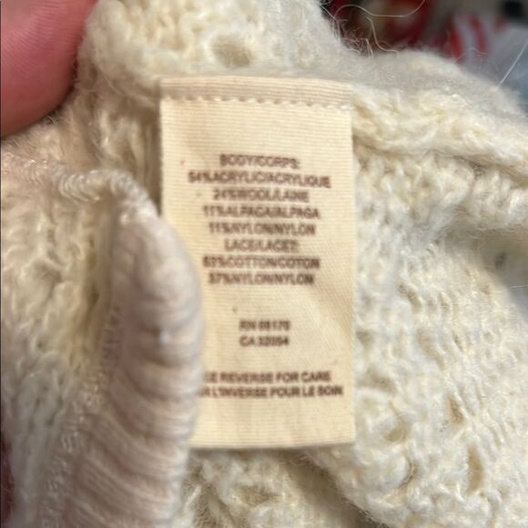 Free People Honeysuckle Years Lace Button Cardigan Sweater Boho Cottagecore - Picture 12 of 15